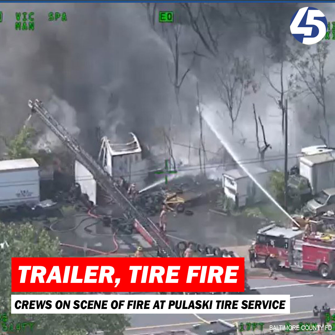 Crews are on the scene of multiple trailers on fire in Rosedale