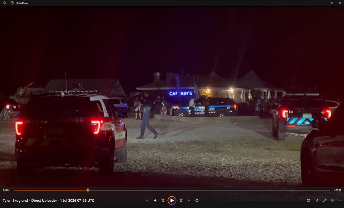 Police are on the scene searching around Captain's Resto-Bar in Warwick which was set to reopen today amid a live music dispute