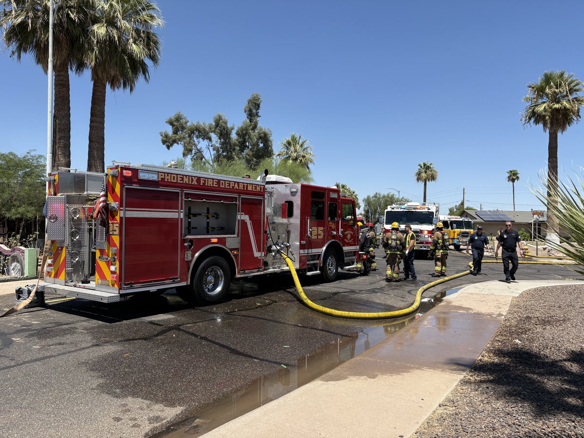 Phoenix and Glendale firefighters are fighting a house fire near 63rd Ave and Indian School Rd. No injuries reported at this time