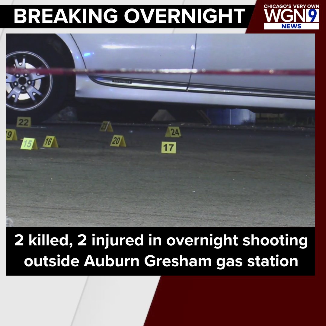 Police say two people are dead and two others are recovering in the hospital on Thursday morning following an overnight shooting outside of a gas station on the city's Far South Side