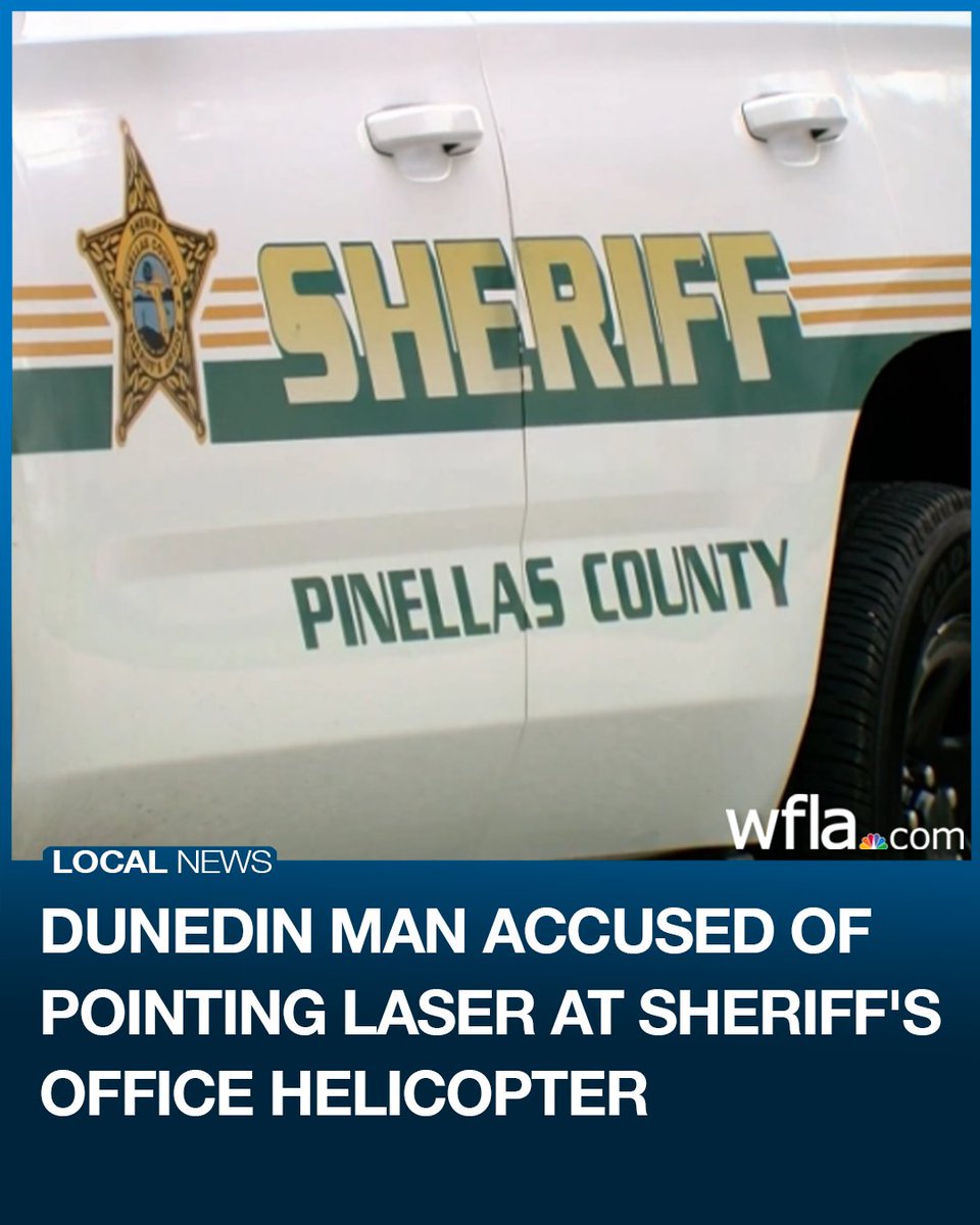 A Dunedin man was arrested after pointing a laser at a Pinellas County Sheriff's Office helicopter early Friday morning