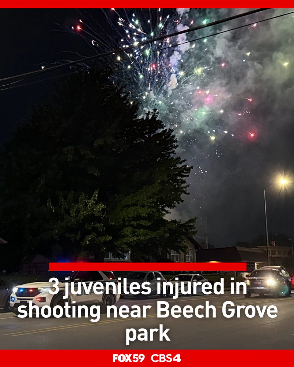 An investigation is underway after three juveniles were injured in a shooting near a Beech Grove park Friday night