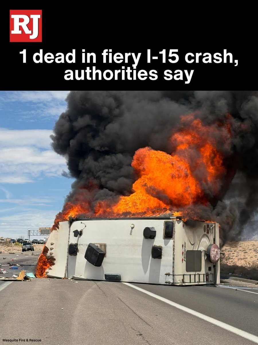 One person was killed in a fiery four-vehicle crash on I-15