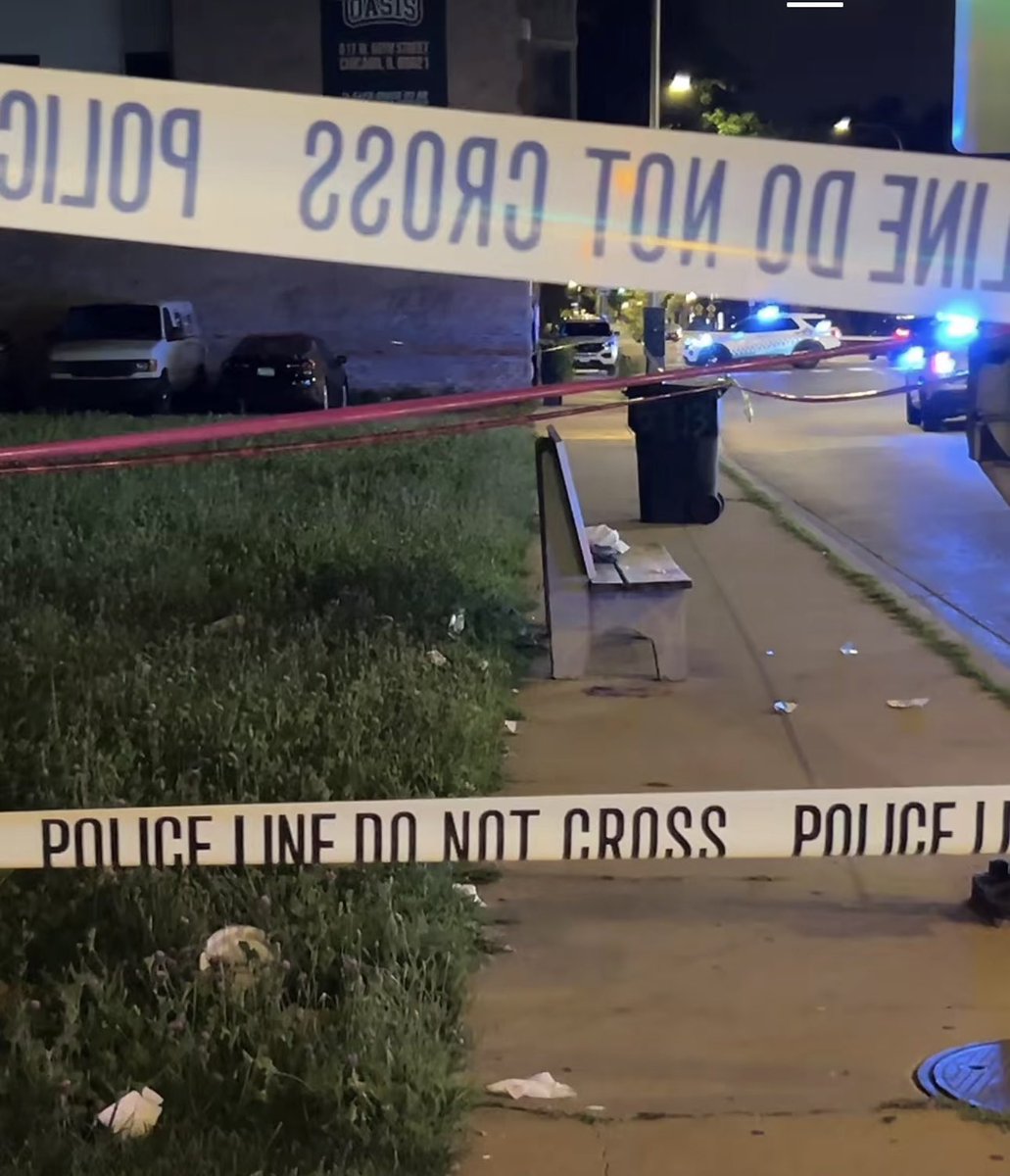 59th & Halsted ELDERLY WOMAN SHOT Chicago Police are investigating a shooting that left an  elderly bystander critically wounded while sitting at a bus stop in Englewood tonight.