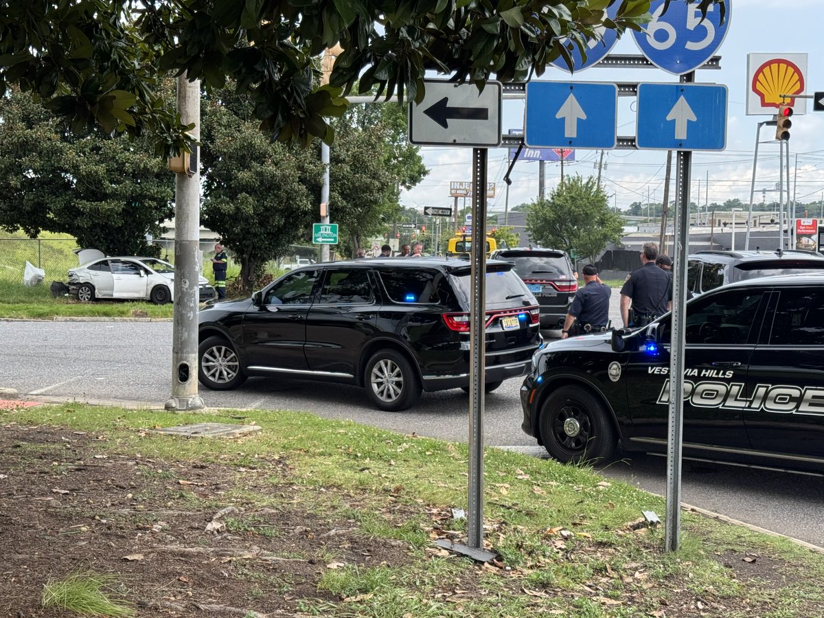 A police chase that started in Vestavia Hills ended in a crash with a pedestrian struck at a downtown The suspect hit a man who was standing under a shade tree. His condition was not immediately known but he was transported by BFRS to UAB Hospital. Developing