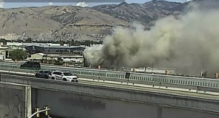 Midvale At 1258, UFA dispatched to 637 W Third Ave. visible header from the fire station. Outbuilding, Trailer, and Garbage on fire.