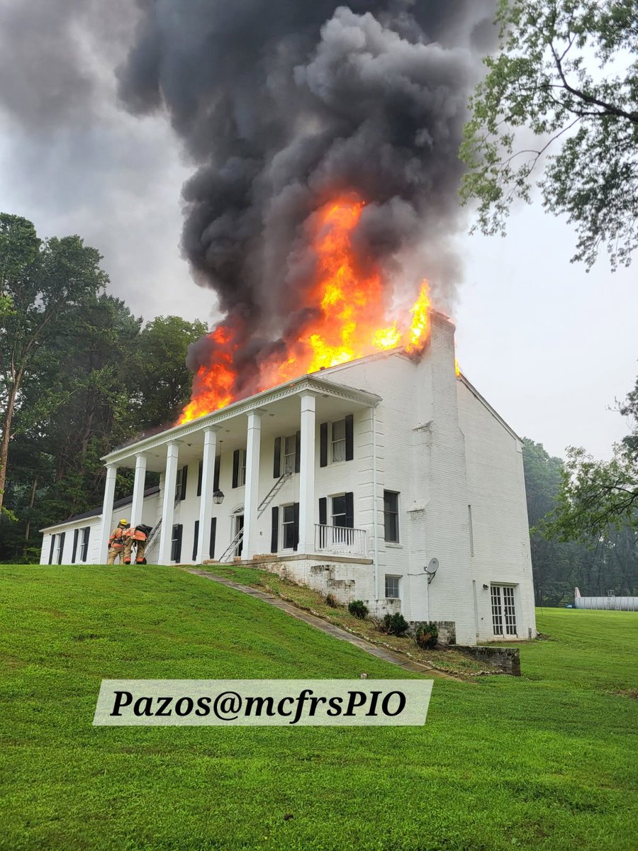 9200blk Warfield Rd(Gaithersburg) house fire @709AM today. Fire Origin and Cause complete. Residents state lighting strike on property around 430/5AM today and checked. Sometime before 7AM smelled smoke, went outside and found roof on fire. Five residents displaced