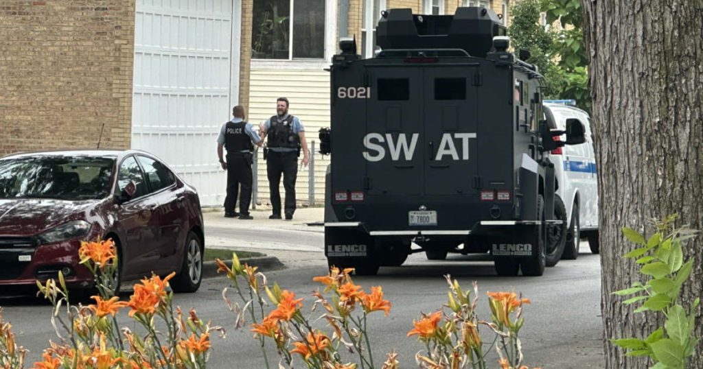 Gunman shot a 62-year-old woman, then held his girlfriend and a 13-year-old girl hostage in Albany Park today. Then, he shot a SWAT officer. Northside Chicago  A gunman shot a 62-year-old woman, then held his girlfriend and a 13-year-old girl hostage in Albany Park today. Then, he shot a SWAT officer.