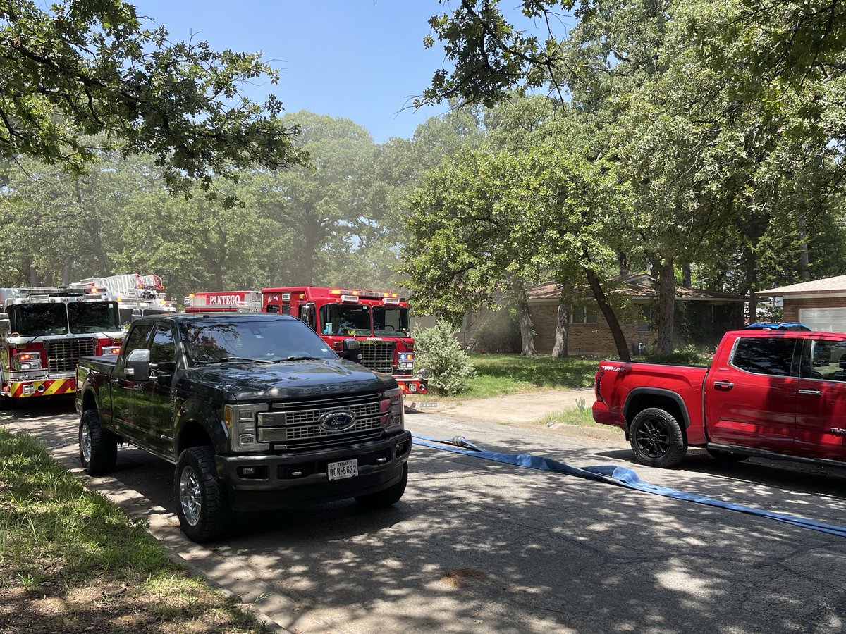 House Fire (Arlington) Arlington and Pantego firefighters are working a house fire on Tulip Drive. Too dang hot for a working fire