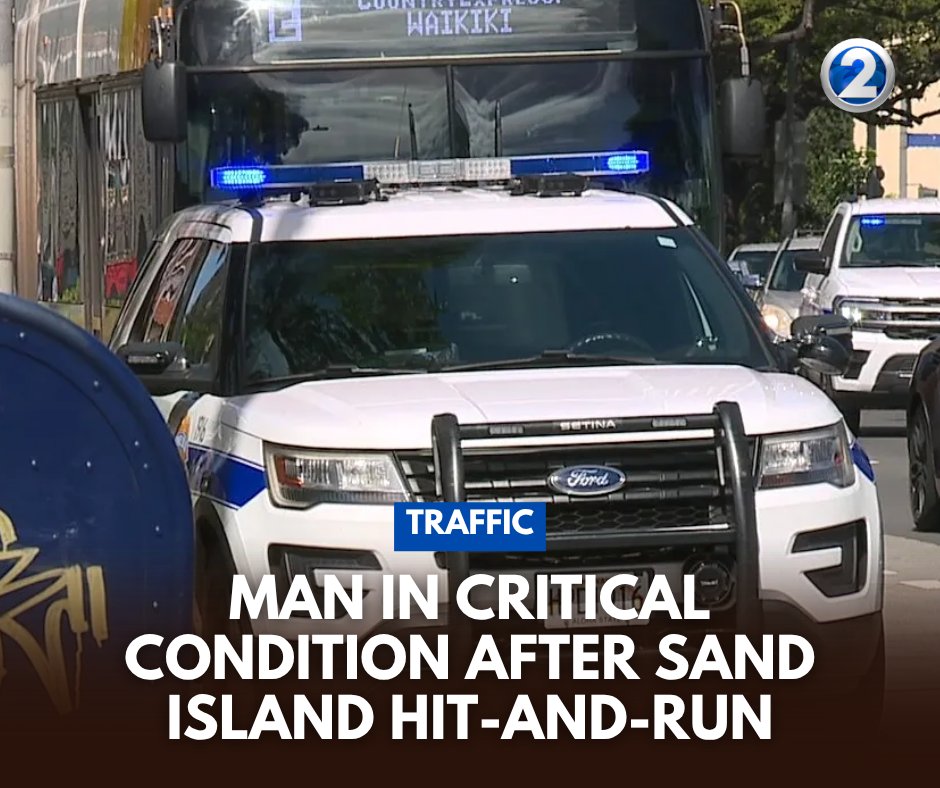 A 21-year-old driver is in critical condition following a hit-and-run crash on Sand Island Access Road.