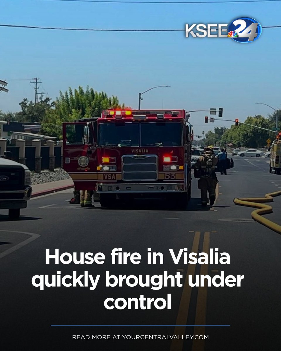 Firefighters arrived on scene at the 1700 block of West Tulare Avenue and found a single-family home with heavy fire and smoke emerging from the building
