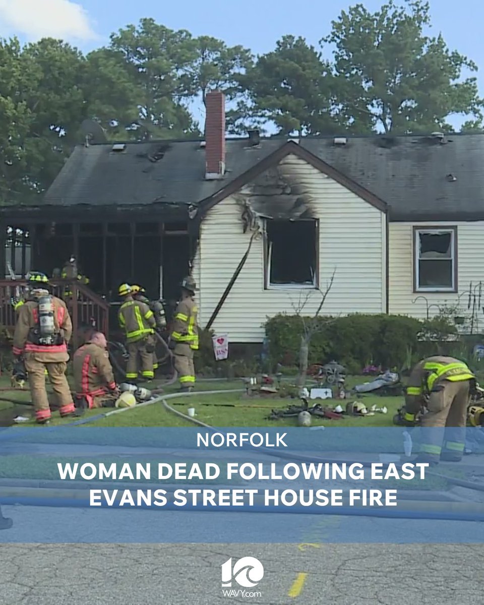 A woman has died following a house fire on East Evans Street in Norfolk Thursday afternoon. A neighbor, Navy sailor Travis Swartz, had just gotten off of work and immediately went to help, running toward the blaze and kicking in the backdoor.
