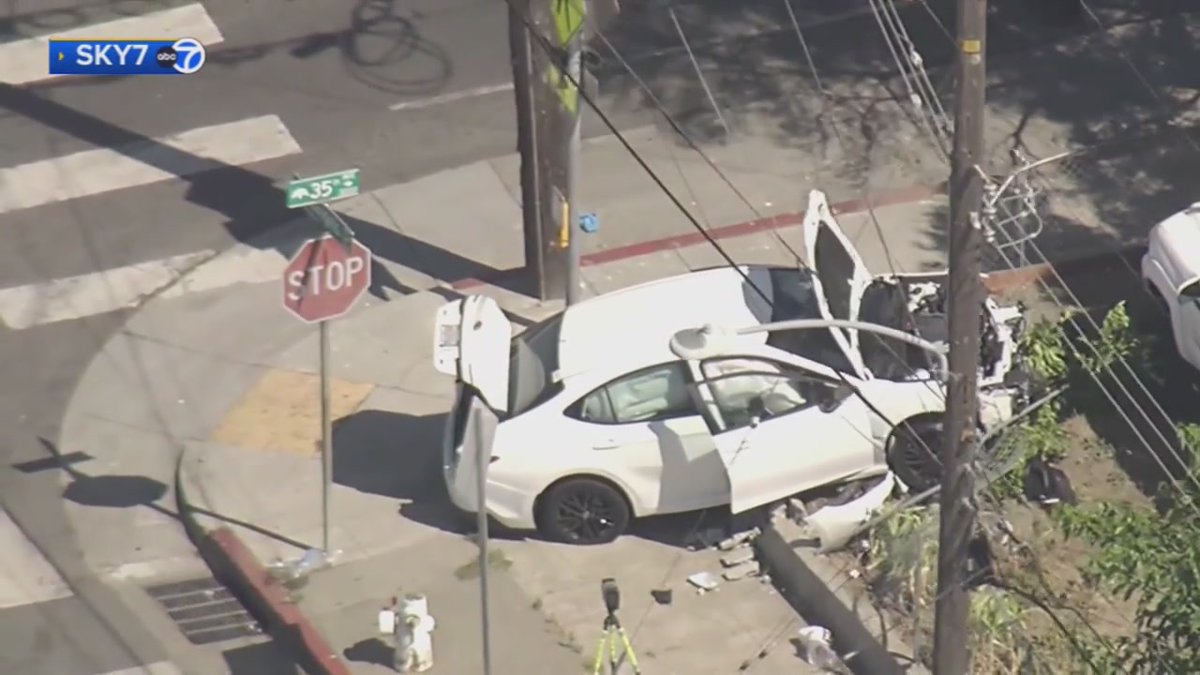 A woman was critically injured after a 7-year-old and 4-year-old stole their parents car and crashed into her
