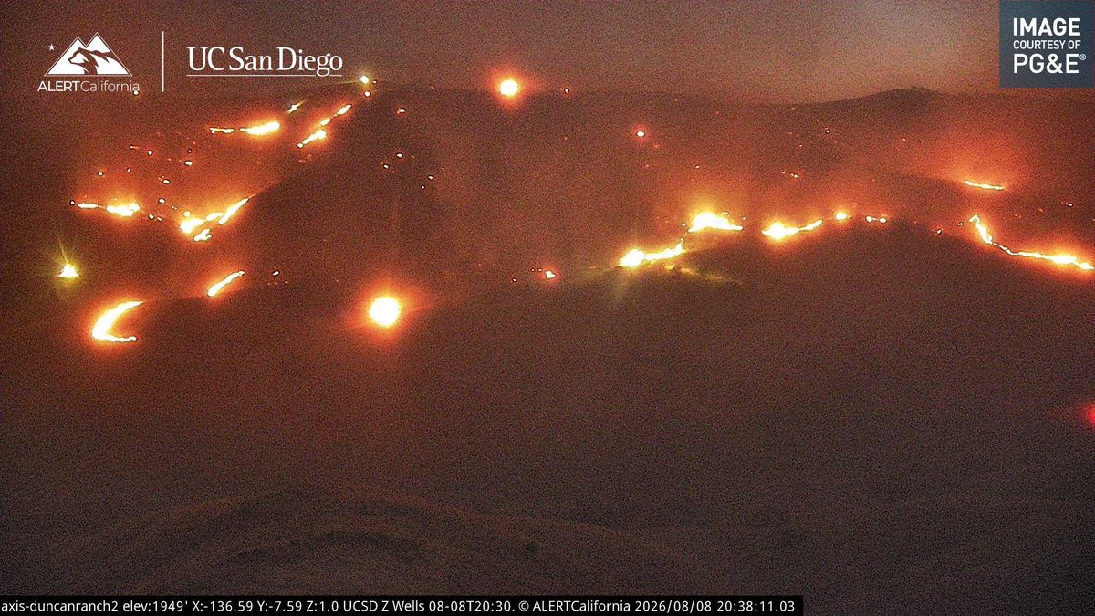 This is the AntelopeFire that started earlier this Afternoon between Highways 41 & 49, San Luis Obispo/Kern Counties. Air Attack 51 Mapped the Fire at 2,091 acres, and it is currently impacting Highway 41, No Evacuations for this Fire and no Structures are being Threatened