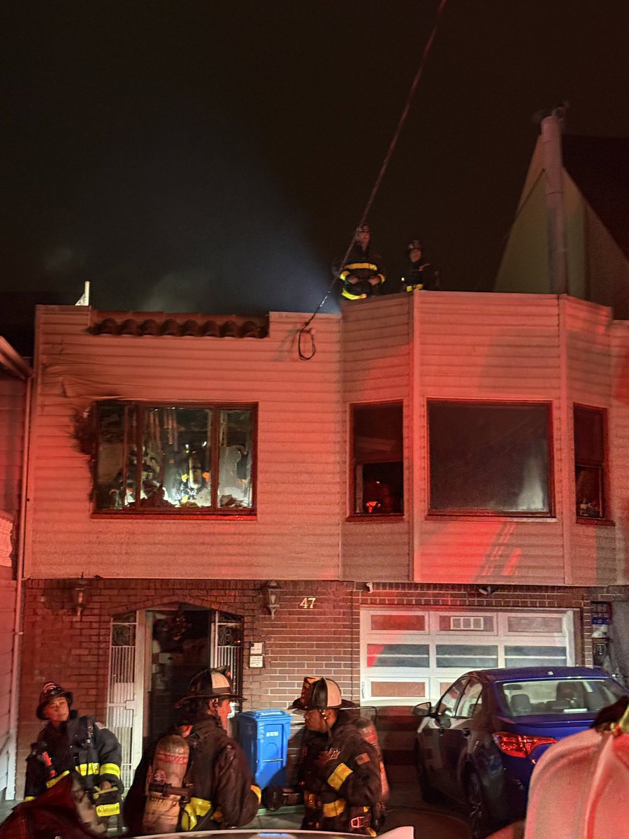 San Francisco Firefighters worked aggressively to keep this fire contained to one structure. Multiple occupants self-evacuated. Two people are injured with non-life-threatening injuries. M