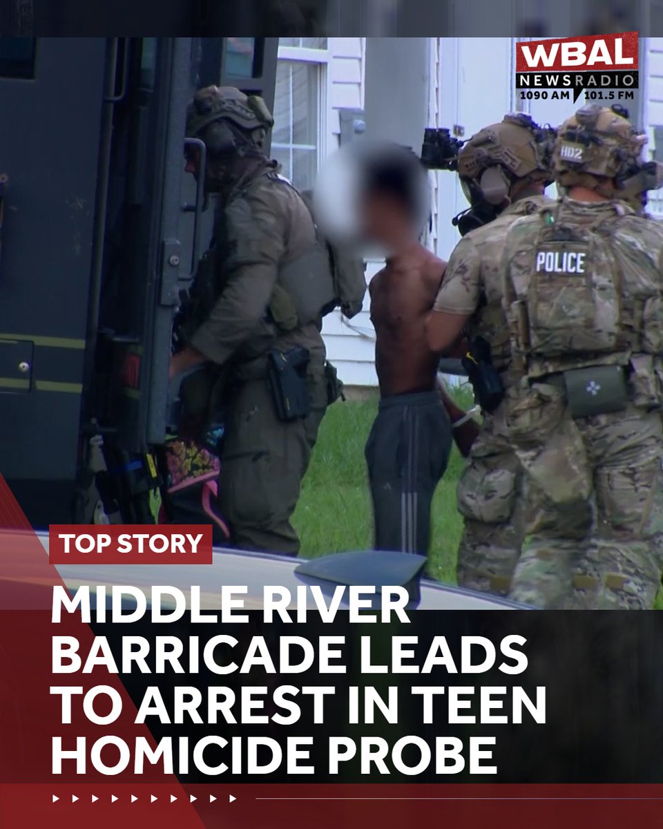 Baltimore County Police said a barricade situation in Middle River Tuesday afternoon was connected to a search warrant executed as part of the investigation into the fatal shooting of a teenager in Essex