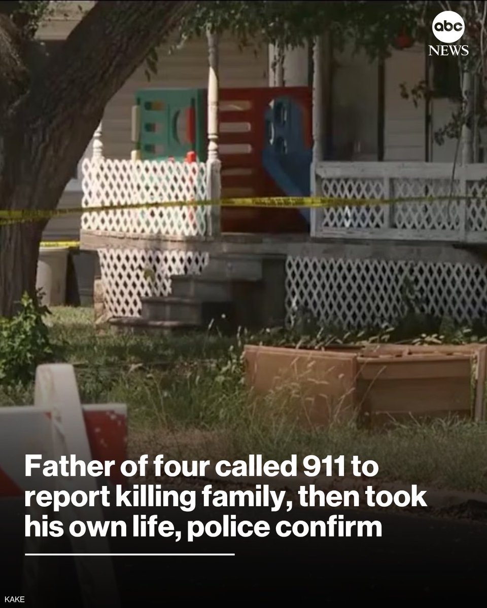 A father of four called 911 to report that he had killed his entire family, before turning the gun on himself in an apparent murder-suicide, police in Kansas said