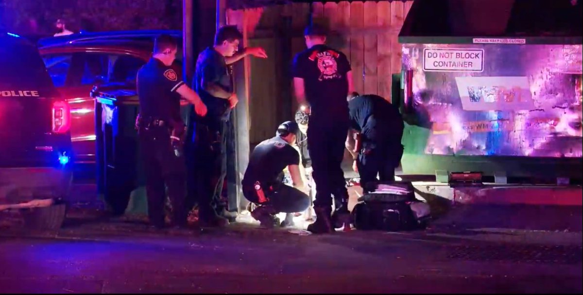 Police investigate a double shooting at apartments on the North Side.