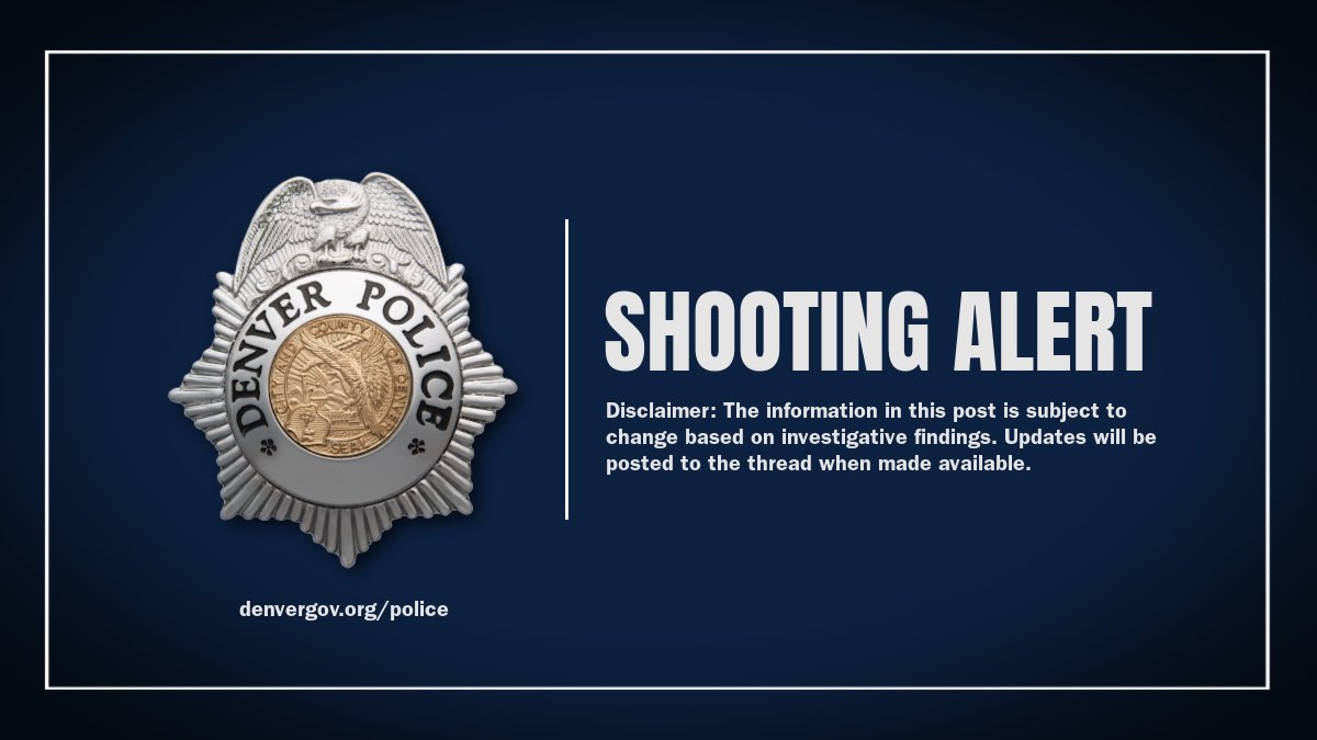 DPD is investigating a shooting in the 2100 block of S Sheridan Blvd. One person was transported to a local hospital. Extent of injuries unknown at this time. Investigation is ongoing and officers are working to develop suspect information