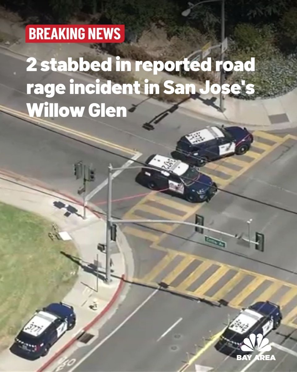 Two men were stabbed during a reported road rage incident in San Jose's Willow Glen neighborhood, according to police