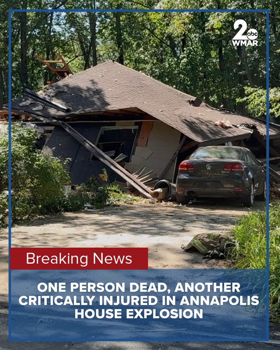 One person dead, another critically injured in Annapolis house explosion on Green Holly Drive. Investigation ongoing into the cause of the explosion