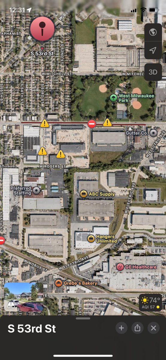 3-alarm warehouse fire at the corner of South 53rd Street and West Rogers Street in Milwaukee, WI. A West Allis Department of Public Works building under construction is on fire. Heavy smoke being shown from the outside.