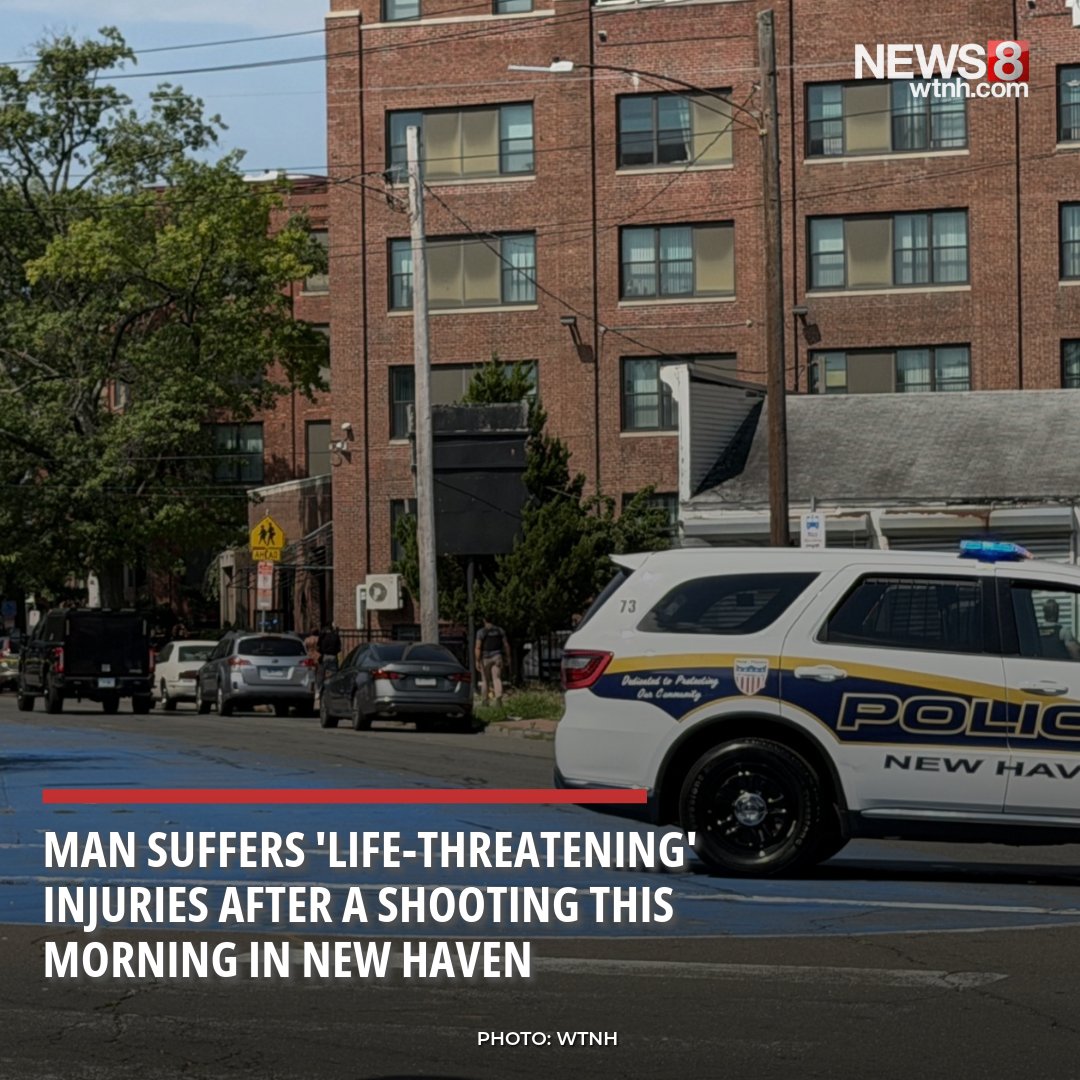 A man suffered critical, life-threatening injuries after a shooting Thursday morning in New Haven