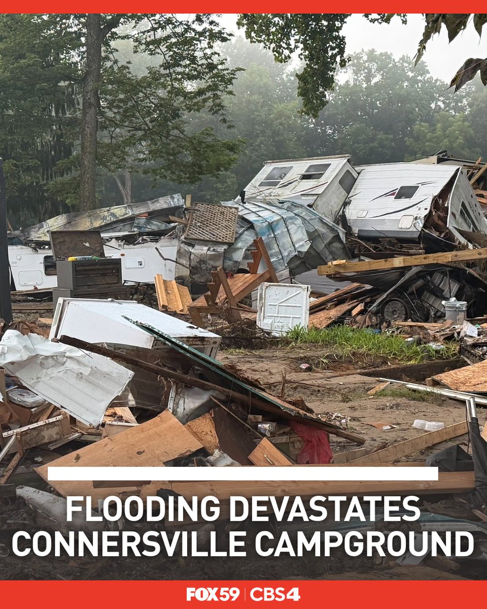 One of the hardest hit areas from last week’s historic flooding was the Robinson Whitewater River Campground in Connersville.