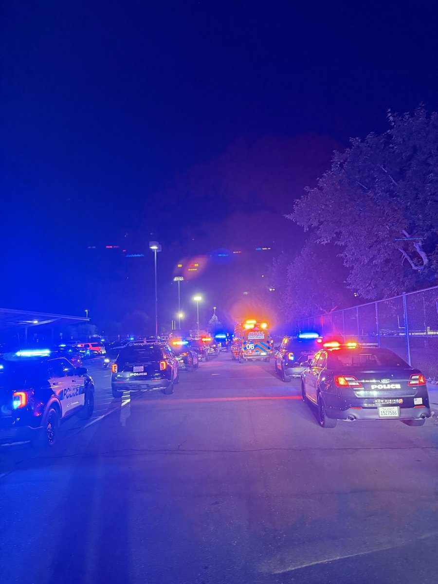 Shots fired during football game at Independence High School in Bakersfield, California; injuries unclear. Independence High School for a shooting investigation. There is no active shooter, but we ask that the community stay out of the area while officers conduct an investigation
