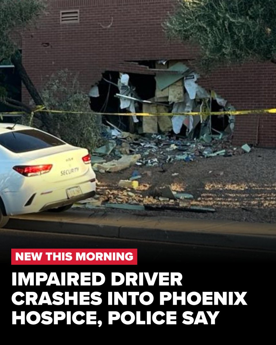 16th Street and Osborn Road, an impaired driver crashed into a Phoenix hospice facility where employees were inside
