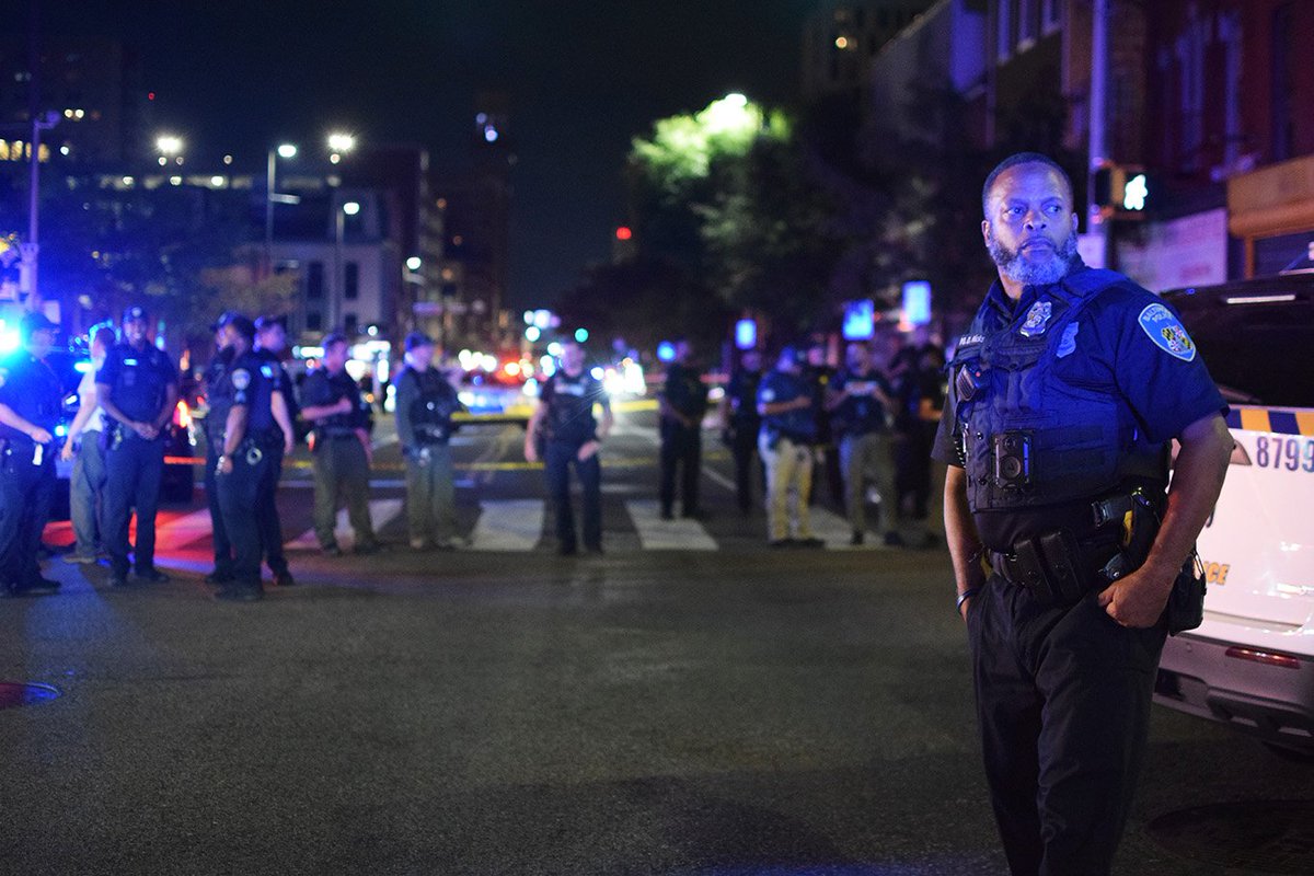 A Baltimore police officer shot and injured a 29-year-old man near Lexington Market on Saturday night. The gunfire erupted during an altercation over a parking citation