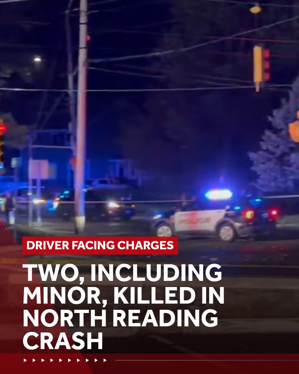 Two people are dead, including a minor, in a fiery crash on Route 28 in North Reading, the Middlesex District Attorney's Office announced. The victims were sitting at a red light on Route 28 Saturday evening when the DA said Matthew Sweeney, 21, of Paxton
