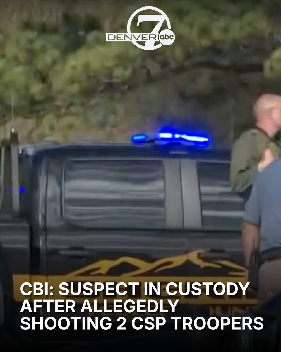 The Colorado Bureau of Investigation said that a suspect is in custody after the shooting of 2 CSP troopers and a shelter-in-place earlier this morning