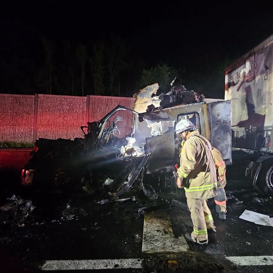 Emergency crews responded to a tractor-trailer fire on Interstate 95 early Tuesday morning, officials announced