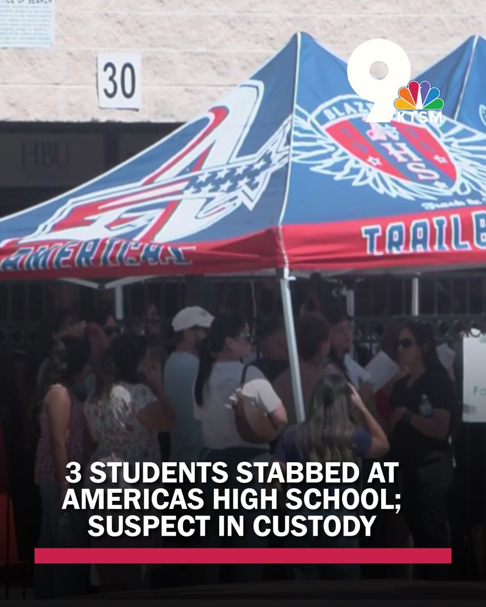 Authorities confirmed that three students at Americas High School were stabbed and reported that a suspect is in custody