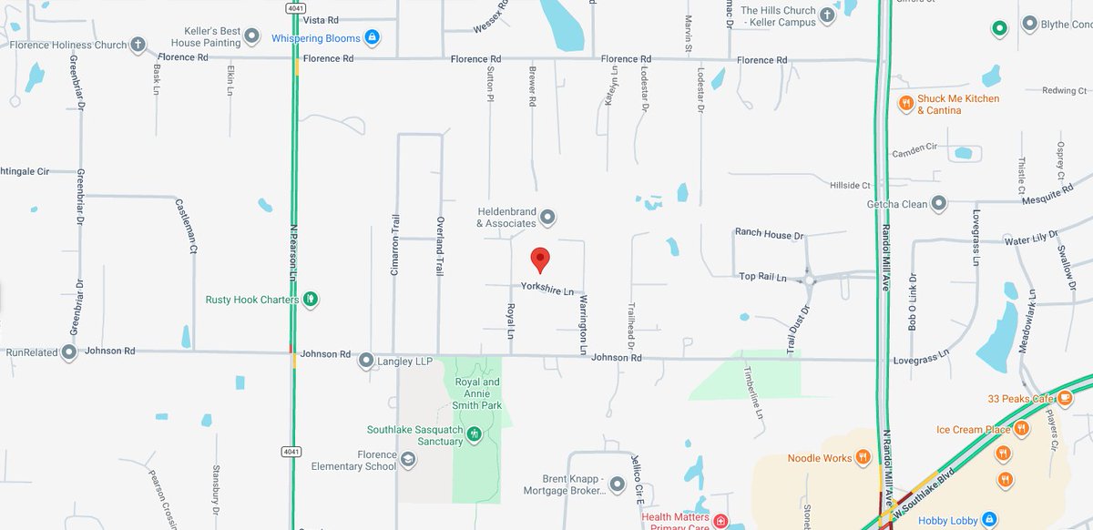2806 Yorkshire Lane, Southlake, TX, USA  (tarrant county)  3rd alarm has been requested for a large 3 sty residential with fire started in the attic. defensive operations only at this time due to a partial roof collapse.