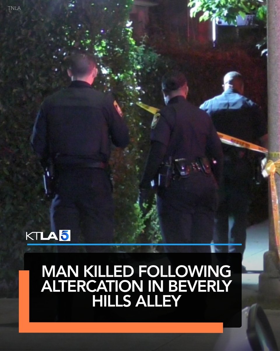 A man was killed following an altercation with another man in an alley in Beverly Hills