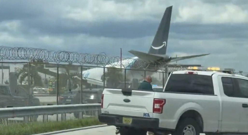 Air Amazon cargo plane crashes at Miami International Airport; reports of injuries