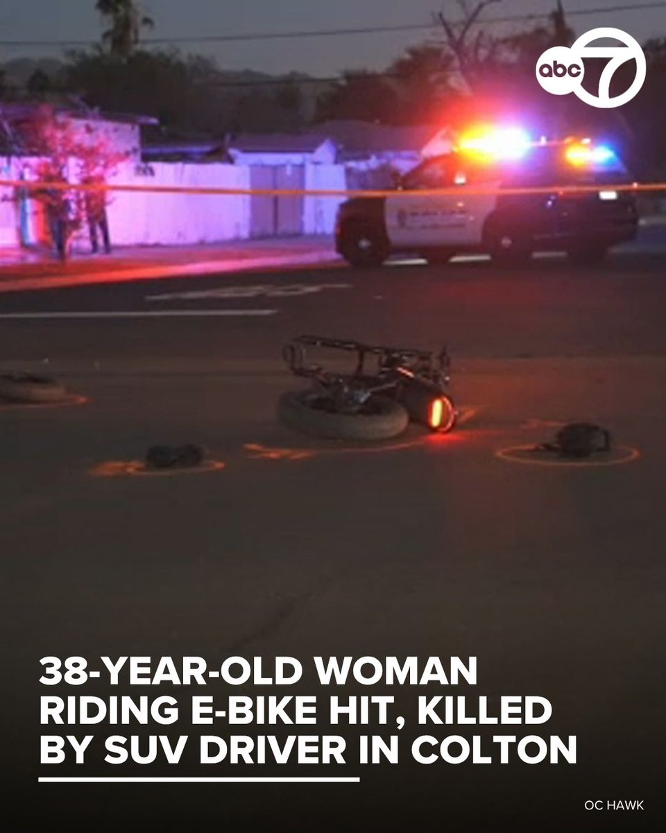 A 38-year-old woman riding an e-bike was hit and killed by a car in Colton, adding fuel to a growing safety debate across Southern California