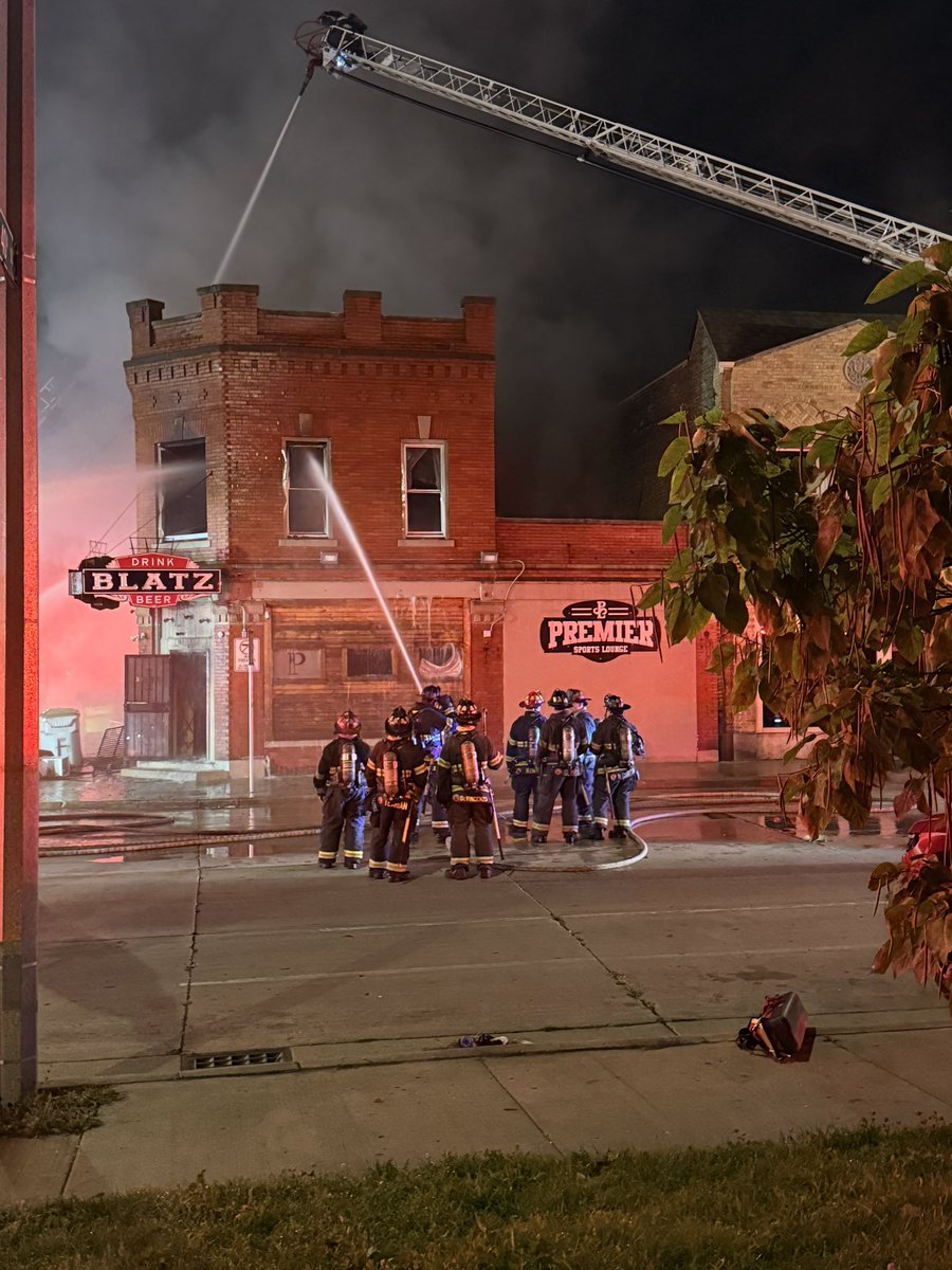 Milwaukee Fire on scene of a building fire at Premier Sports Lounge on the corner of 40th and North Ave. No word on any injuries or a cause
