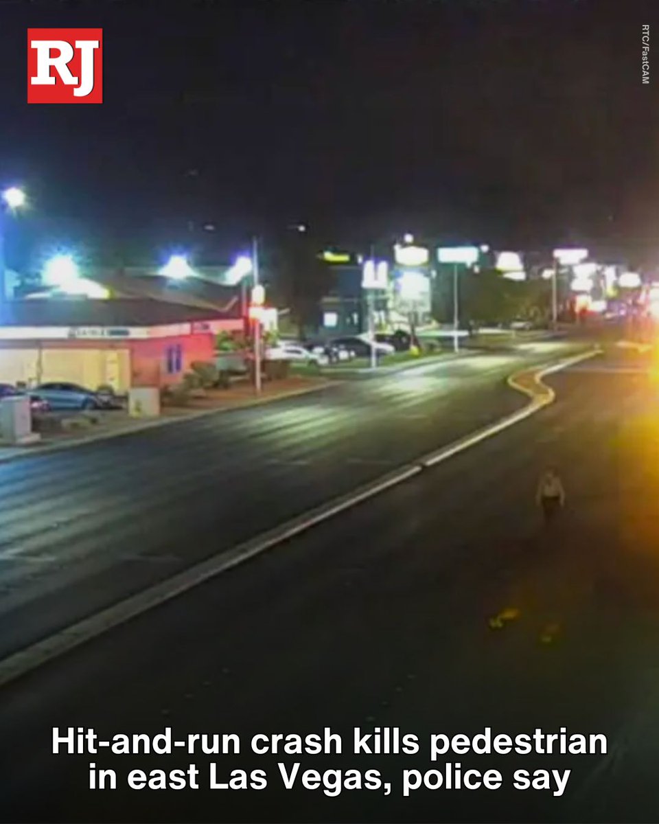 A hit-and-run crash in the east Las Vegas Valley left one pedestrian dead on Monday, police said. Las Vegas police said officers responded to the collision at the intersection of Nellis Boulevard and Stewart Avenue just after 8:45 p.m