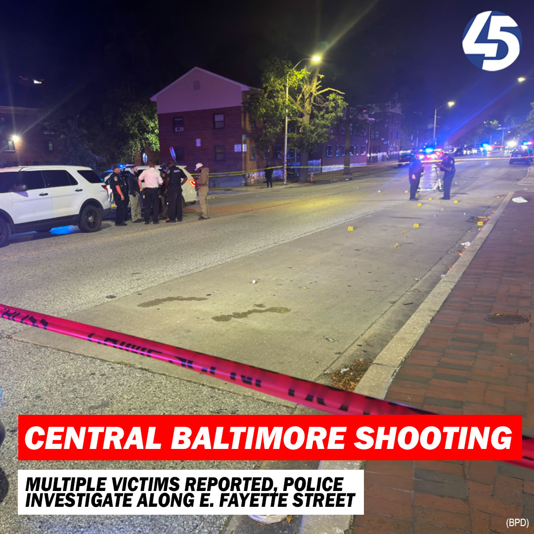 Baltimore Police are on the scene of a shooting involving multiple victims in central Baltimore on Wednesday night