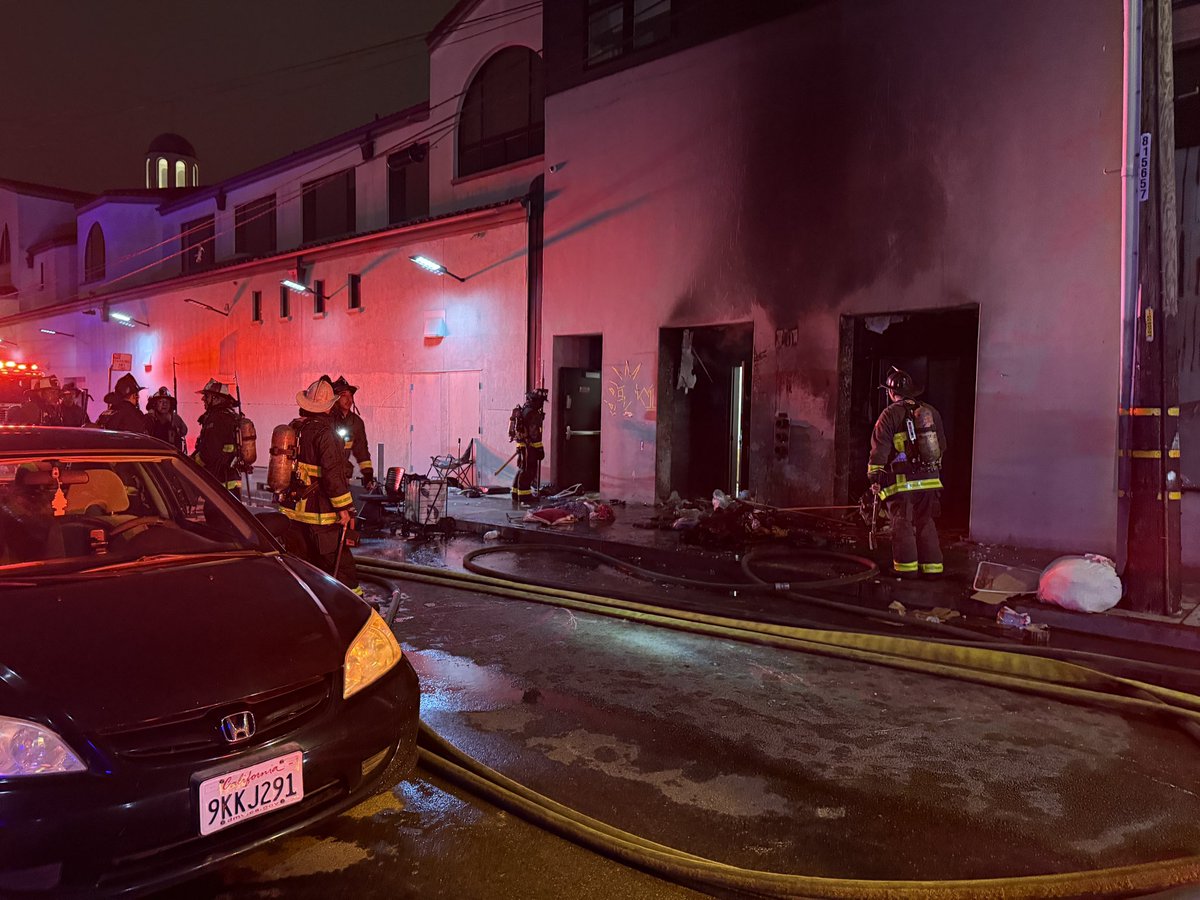 (1 alarm)-ALARM FIRE San Francisco Fire is on the scene of a 1-alarm structure fire in the (1400) block of Stevenson Street. Initial reports are of a fire outside of the building. Exterior fire that had smoke pushed building.