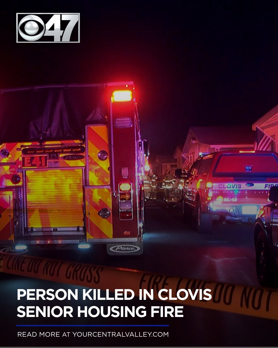 A person was killed after their Clovis home caught fire Monday night