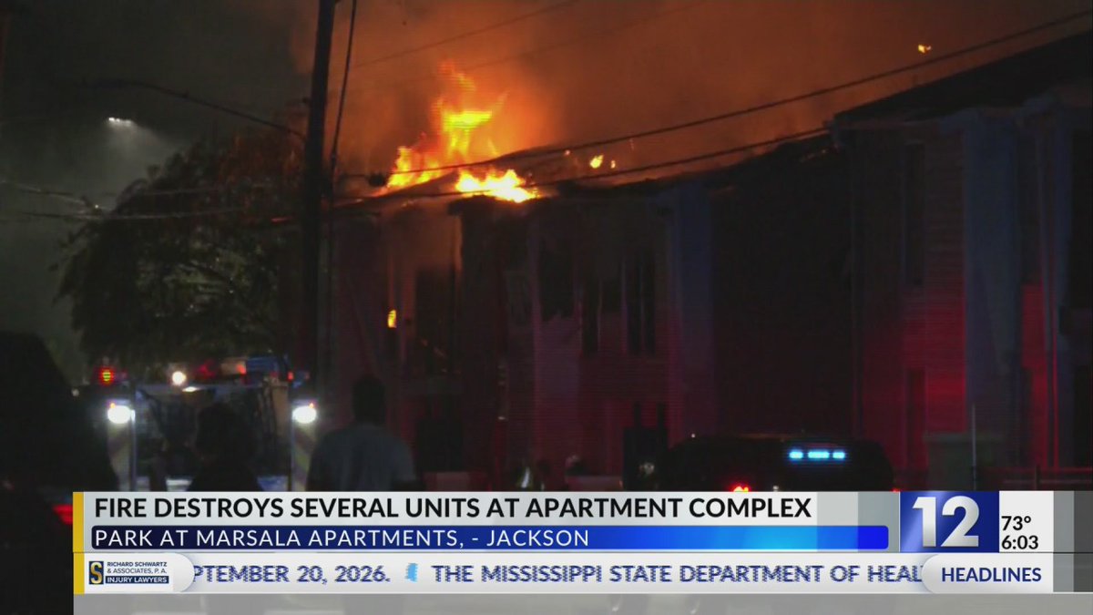 Fire destroys several units at Jackson apartment complex