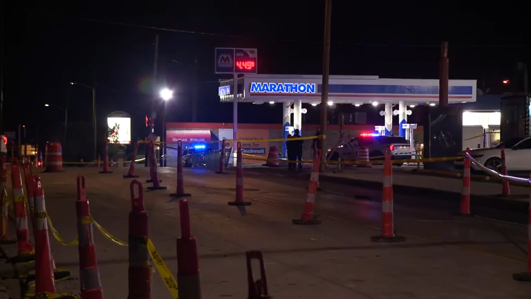 One person was injured after a shooting at a Price Hill gas station Sunday night