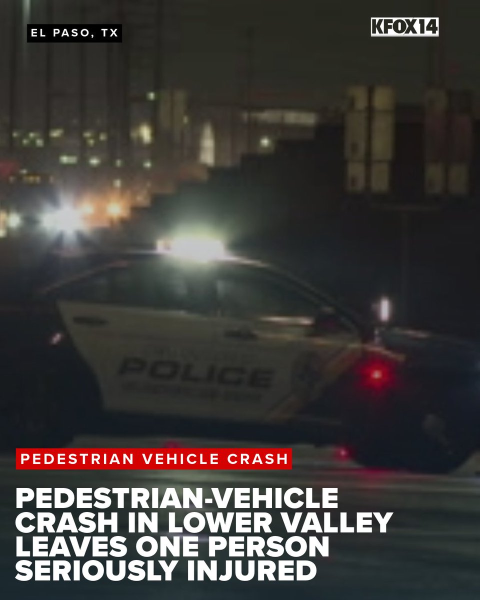 One person was taken to a local hospital with serious injuries after being hit by a vehicle in El Paso's Lower Valley, according to the El Paso Fire Department