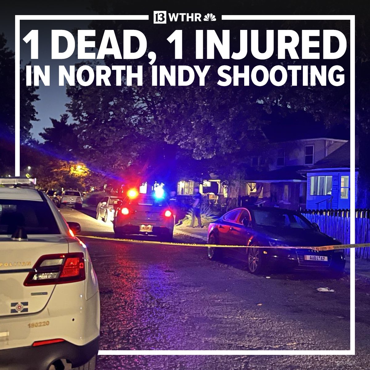 A man is dead and another man is injured following a shooting on the near north side of Indianapolis late Monday night