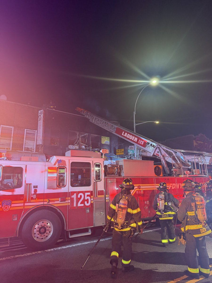 FDNY units are operating at a 3-alarm fire on Hillside Avenue in Queens