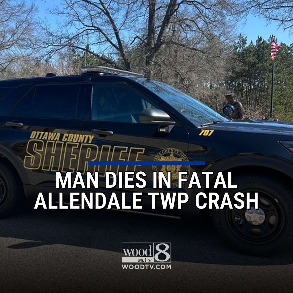 A man has died following a crash in Allendale Township, deputies say